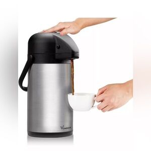 Thermal Coffee☕️Carafe Dispenser 64 oz: Insulated Hot🥵/Cold🥶Stainless Steel